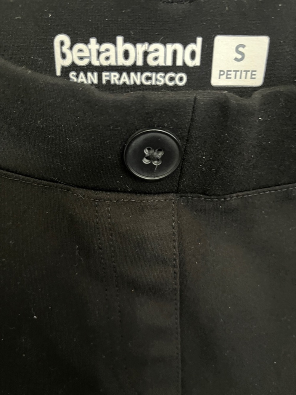 Black womens Dress Pants - Classic Straight Leg - Picture 2 of 4